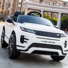 Дитячий двомісний електромобіль Джип M 4418(MP4)EBLR-1 Land Rover шкіряне сидіння, планшет / білий