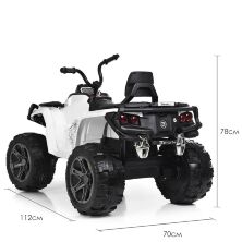 Дитячий електро квадроцикл електромобіль для підлітків 4WD BAMBI M 3999EBLR-1 білий, з пультом управління