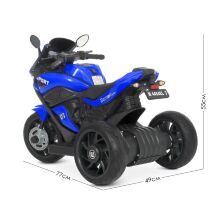 Дитячий електромобіль мотоцикл трицикл Bambi Racer M 4454EL-4 на EVA колесах синій **