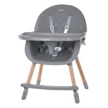 Дитячий регульований Стілець для годування EL CAMINO ME 1111 LUMI Gray / чохол екокожа / сірий колір