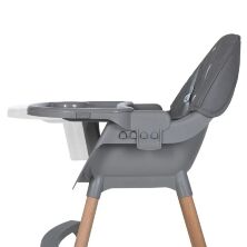Дитячий регульований Стілець для годування EL CAMINO ME 1111 LUMI Gray / чохол екокожа / сірий колір