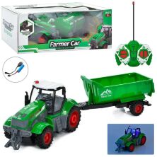 Трактор 19см на р/к з причепом на радіо-керуванні XS006-2A-2B на акумуляторі / світло / 2 види