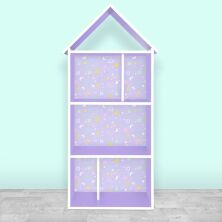 Будиночок-стелаж-полиця для іграшок і книг H 2020-10-1 лаванда Знаки зодіаку