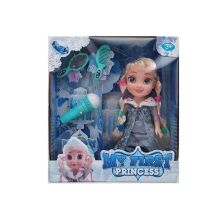 Лялька для дівчинки функціональна Frosen 09814C-2 Холодне серце з мікрофоном, дзеркалом, гребінцем і сумочкою