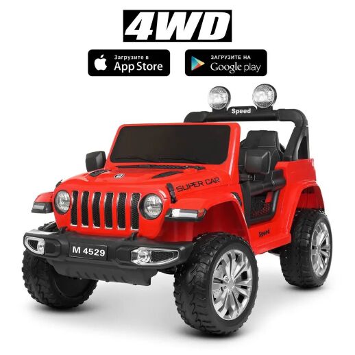 Дитячий електромобіль Джип Квадроцикл Ford Ranger M 4273ELS-2(24V) автопокраска чорний