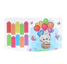 Дитяча парта регульована шкільна зі стільцем 904-109 біла / малюнок Кошеня**