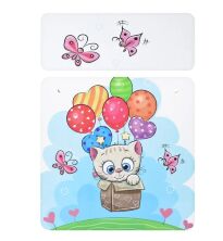 Дитяча парта регульована шкільна зі стільцем 904-109 біла / малюнок Кошеня**