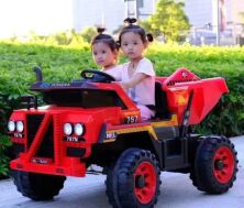 Дитячий двомісний електромобіль Самоскид Bambi Racer 4WD M 4520EBLR-3 на EVA колесах / червоний**