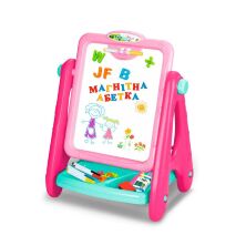 Дитячий мольберт для хлопчика і дівчинки LIMO TOY AK 0006 AB двостороння дошка з аксесуарами / 2 види**
