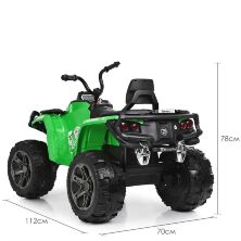 Дитячий електро квадроцикл електромобіль для підлітків 4WD BAMBI M 3999EBLR-5 зелений з пультом управління