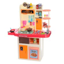 Дитячий ігровий набір Кухня 922-107-108 з водою і парою / духовка плита, холодильник, мийка /74 деталі / 2 кольори