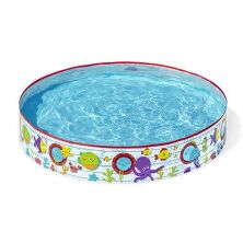 Дитячий каркасний круглий басейн BESTWAY 55029 "Підводний світ" діаметр 152 см/висота 25 см/об'єм 435 л