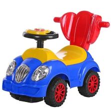 Дитяча каталка-толокар Bambi HZ 558 W-4 Bugatti з батьківською ручкою синій