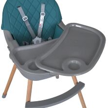 Дитячий регульований Стілець для годування EL CAMINO ME 1111 LUMI Teal / чохол екокожа / бірюзовий