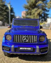 Дитячий одномісний електромобіль джип Mercedes M 4180EBLRS-4 м'яке сидіння / фарбування синій