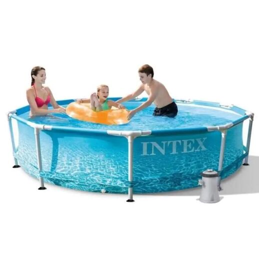 Тент для каркасного басейну Bestway 58037 діаметр 366 см темно-синій