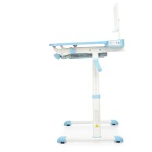 Дитяча багатофункціональна регульована парта зі стільчиком M 3823A(2)-4 з підставкою для книг / колір синій**