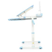 Дитяча багатофункціональна регульована парта зі стільчиком M 3823A(2)-4 з підставкою для книг / колір синій**