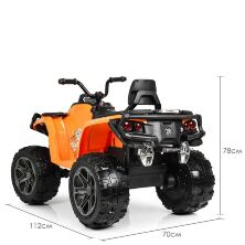 Дитячий електро квадроцикл електромобіль для підлітків 4WD BAMBI M 3999EBLR-7 оранжевий з пультом управління