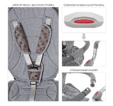 ⏩ Велосипед-коляска дитячий триколісний Turbo Trike M 4058HA-23S "зірки"