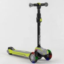Самокат дитячий триколісний Best Scooter MX-50105 MAXI алюмінієвий кермо / салатовий