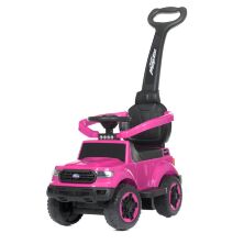 Дитяча каталка толокар електромобіль 2в1 BAMBI M 4564B-8 Ford на акумуляторі з батьківською ручкою / рожевий