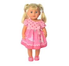 Інтерактивна лялька для дівчинки LIMO TOY 915-B звук п'є пляшечка сумка туфлі заколочки