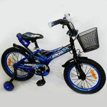 Дитячий двоколісний велосипед 16 дюймів для хлопчика Racer з додатковими колесами, пляшечкою та кошиком
