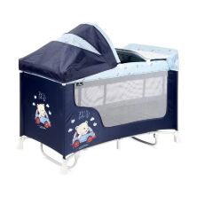Манеж-ліжко ігровий Lorelli San Remo Rocker 2L Blue Bear синій