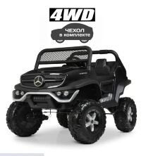 Дитячий двомісний електромобіль BAMBI Джип Мерседес 4WD M 4133EBLRS-2 чорний автопокраска**