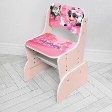 Дитяча регульована парта зі стільчиком растишка Bambi W2071-6-2(EN) / Колір рожевий Мінні Маус**