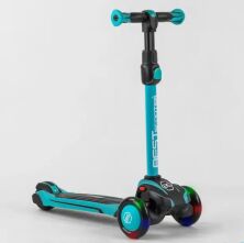 Самокат дитячий триколісний Best Scooter MX-60806 MAXI алюмінієвий кермо / блакитний