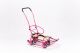 Санки дитячі Патріот з механізмом висувних колісних шасі та батьківською ручкою рожеві