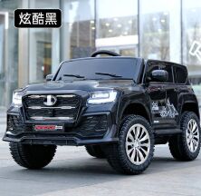 Дитячий електромобіль Джип M 6138EBLR-2 Toyota шкіряне сидіння чорний