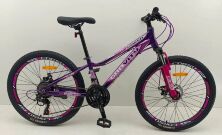Спортивний Гірський алюмінієвий велосипед 24д CORSO «Gravity» GR-24710 Shimano 21 швидкість/фіолетовий