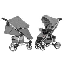 Дитяча прогулянкова коляска CARRELLO Vista CRL-8505 Shark Gray в льоні + дощовик