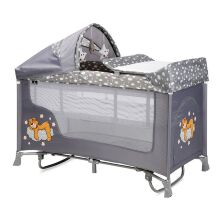 Манеж-ліжко ігровий Lorelli San Remo Rocker 2L Grey Clouds сірий