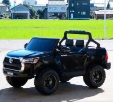 Дитячий двомісний електромобіль Джип M 4919EBLR-2 4WD Toyota Hilux з м'яким сидінням, 4 мотори / чорний