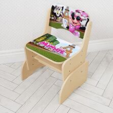 Дитяча регульована парта зі стільчиком растишка Bambi W2071-7-3 / Колір венге світлий Мінні Маус**