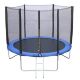 Спортивний батут круглий RJ-0086/2 діаметр 244см на пружинах з сіткою і сходами / колір синій