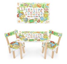Дитячий стіл з двома стільчиками Bambi 501-135(UA) Школа**