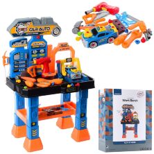 Дитячий ігровий набір інструментів 661-442 Стіл з інструментами "Верстак" зі світів.і звуковими ефектами**