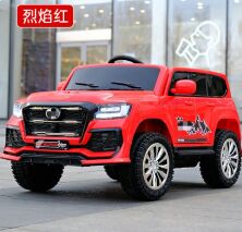 Дитячий електромобіль Джип M 6138EBLR-3 Toyota шкіряне сидіння червоний