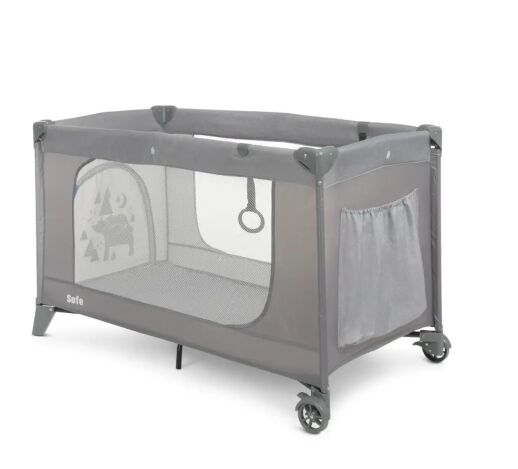 Манеж дитячий EL CAMINO ME 1016 SAFE SAFE Grey Len сірий **