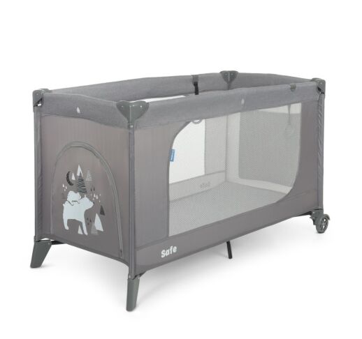 Манеж дитячий EL CAMINO ME 1016 SAFE SAFE Grey Len сірий **