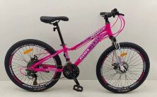 Спортивний Гірський алюмінієвий велосипед 24д CORSO «Gravity» GR-24830 Shimano 21 швидкість/рожевий