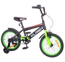 Велосипед дитячий двоколісний FLASH 16 дюймів T-21647 зелений