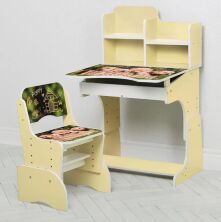 Дитяча парта зі стільчиком Bambi B 2071-89-2(EN) Цуценята ваніль**