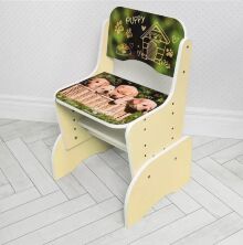 Дитяча парта зі стільчиком Bambi B 2071-89-2(EN) Цуценята ваніль**