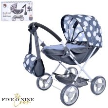 Лялькова коляска FiVEoNiNE T725035 Коляска для ляльки класична, металева, сіра
